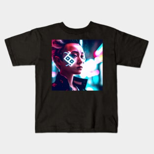 Cyberpunk Hotties (31) - Beautiful Sci fi Women Kids T-Shirt